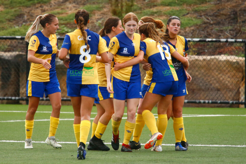 ROOTY HILL, AUSTRALIA - MARCH 17:  Match action during the National Premier Leagues NSW Womens Round 2 match between Blacktown Spartans FC and Sydney University SFC at Blacktown Football Park on March 17, 2019 in Rooty Hill, Australia. #NPLNSW @NPLNSW #NPLNSW @SUSFC @blacktownspartans #wnpl #sydneybigwet #bigwet  (Photo by Jeremy Ng/www.jeremyngphotos.com for Football NSW)