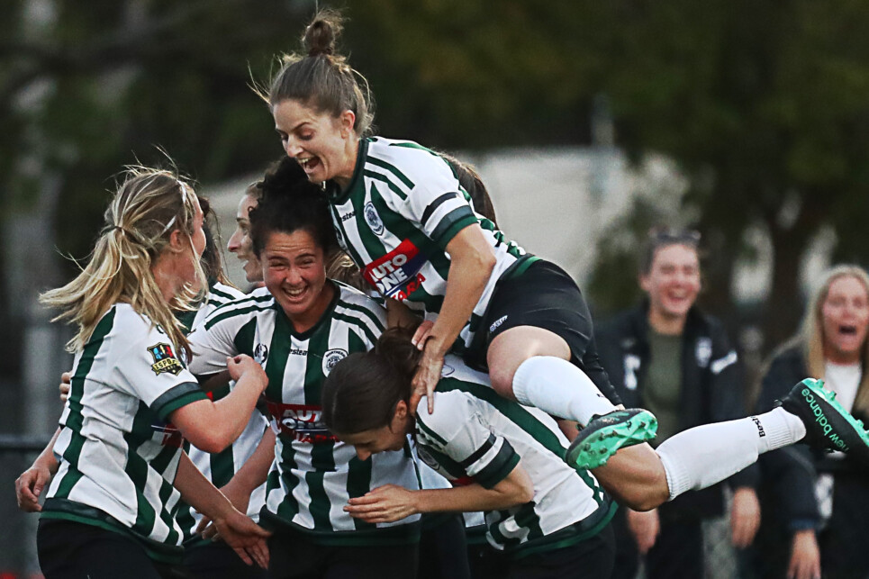 SEFTON, AUSTRALIA - AUGUST 25:  Match action during the National Premier Leagues NSW Womens Preliminary Final between Sydney Olympic FC and Northern Tigers FC at Jensen Park on August 25, 2019 in Sefton, Australia. #NPLNSW @NPLNSW #NPLNSW @SUSFC @sydneyolympicFC @northerntigersofficial @thewleague @footballnsw  (Photo by Jeremy Ng/www.jeremyngphotos.com for Football NSW)